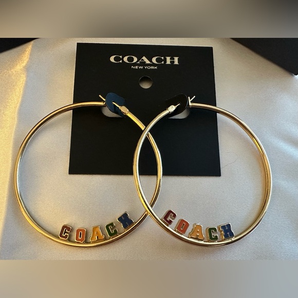 Coach Pride Medium Hoop Earrings- NWT ππππ - Picture 3 of 7